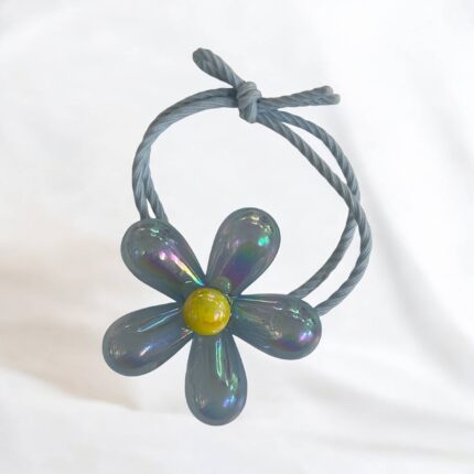 Gumka do włosów niebieski kwiatuszek