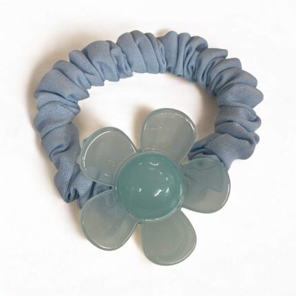 Gumka do włosów niebieska stokrotka