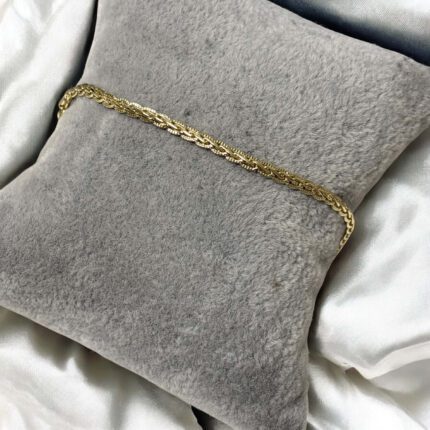 Bransoletka stal chirurgiczna złota warkoczyk