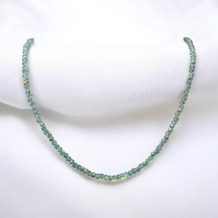 Naszyjnik stal chirurgiczna miętowa mgiełka z koralików