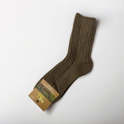 Skarpety damskie termo wełna sierść jelenia khaki 39-41