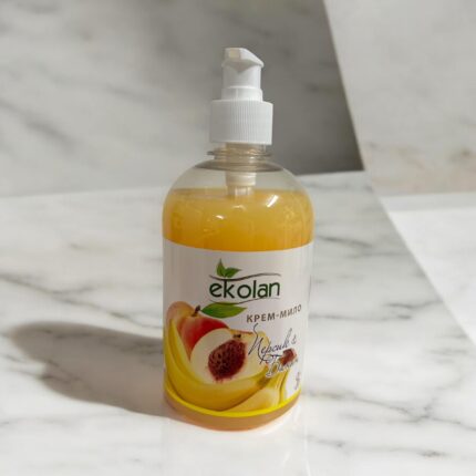 EKOLAN – PEACH & BANANA Krem-mydło w płynie, 500 ml