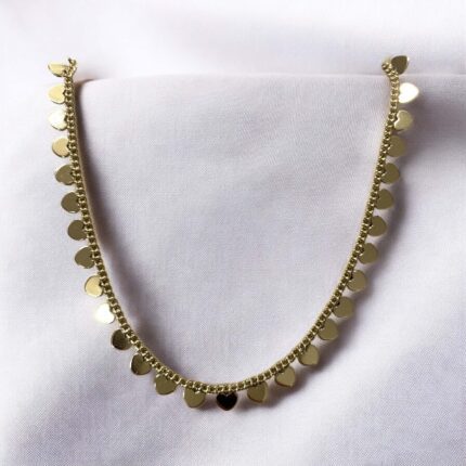 Naszyjnik stal chirurgiczna serduszka na łańcuszku pancerka