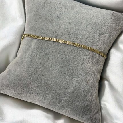 Bransoletka stal chirurgiczna złota figaro