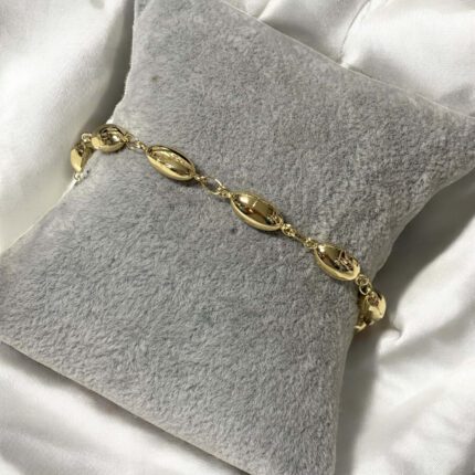 Bransoletka stal chirurgiczna złota dmuchane łezki