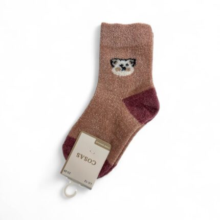 Skarpety dziecięce alpaka różowy miś 23-26