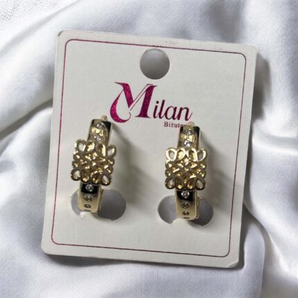 Kolczyki stal chirurgiczna złote kółeczka loewe