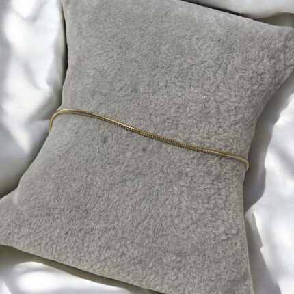 Bransoletka stal chirurgiczna złota cienka żmijka