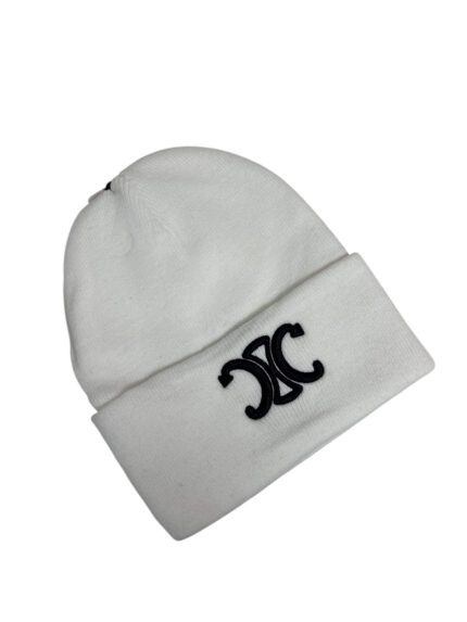 Czapka prążek CELINKA BIAŁA