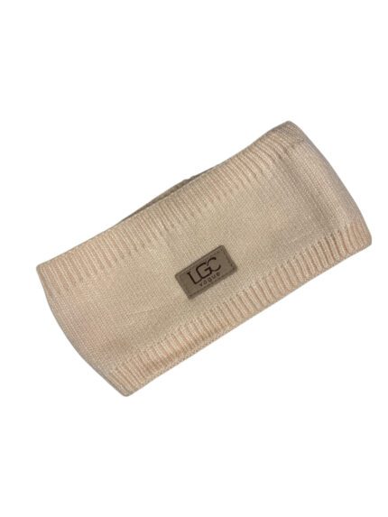 Ocieplana opaska dzianinowa BEŻ