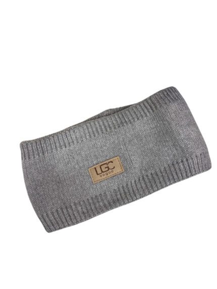 Ocieplana opaska dzianinowa SZARA