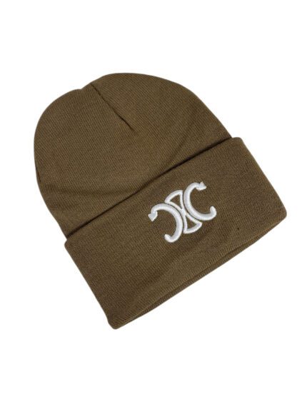 Czapka prążek CELINKA BRĄZ