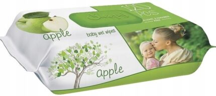 CHUSTECZKI SLEEPY NAWILŻANE DLA DZIECI JABŁKO 120SZT